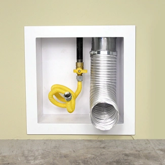 DBX1000 Plastic Dryer Vent Wall Box With Trim Ring